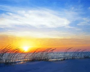 Lake Michigan Sunset paint by numbers