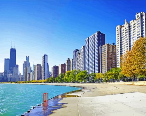 Lake Shore Drive Chicago Paint by numbers