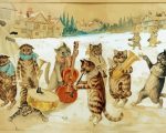 Louis Wain Cats playing with musical instruments paint by number