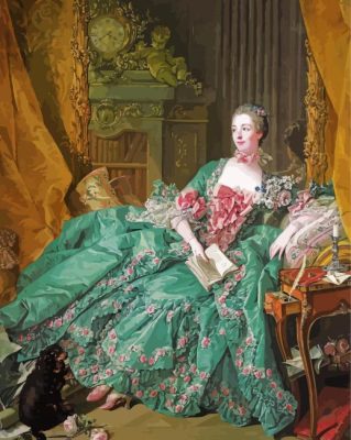 Madame De Pompadouch By Boucher paint by number 