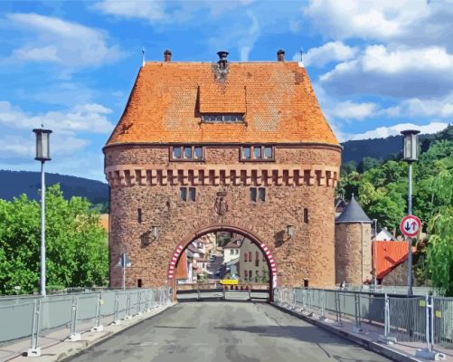 Miltenberg Bridge paint by number