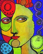 Mona Lisa abstract paint by numbers