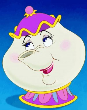 Mrs potts disney character paint by numbers