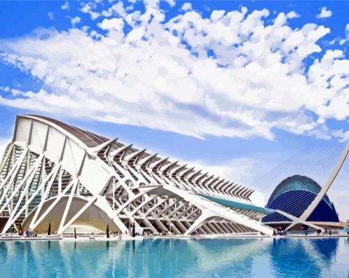 Museu De Les Ciencies Valencia Spain paint by numbers