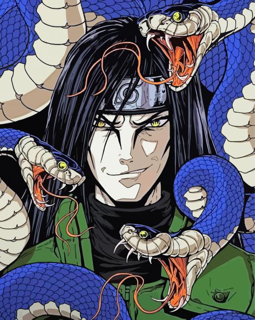 Naruto Orochimaru paint by numbers