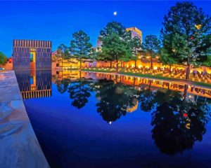 Oklahoma buildings paint by number