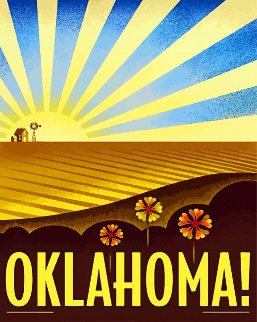 Oklahoma poster paint by numbers