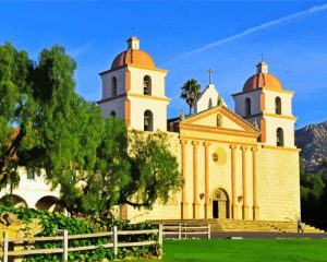 Old Mission Santa Barbara paint by numbers