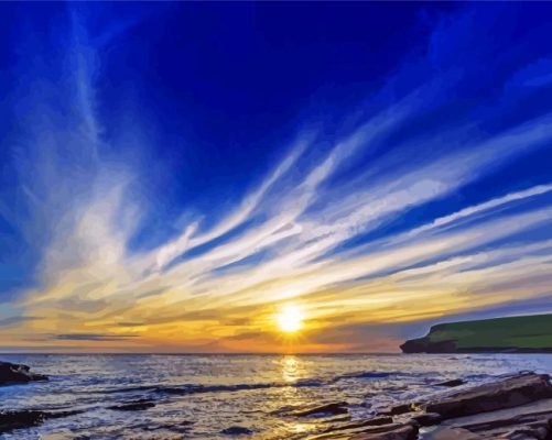 Orkney Sunrise paint by numbers