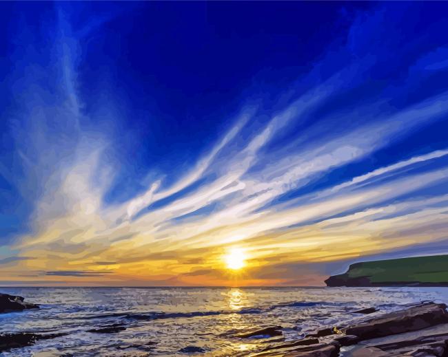 Orkney Sunrise paint by numbers