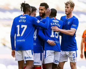 Rangers FC players paint by number