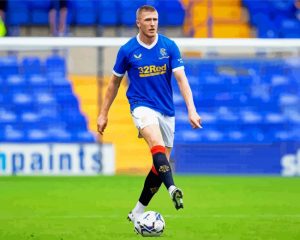 Rangers player paint by numbers