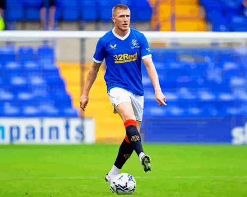 Rangers player paint by numbers