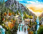 Rivendell Landscape Art paint by number