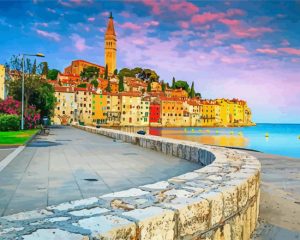Rovinj seaside paint by number