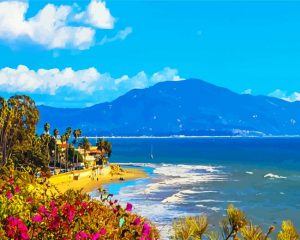 Santa Barbara Beach paint by numbers