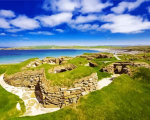 Scotland Orkney Skara Brae paint by numbers