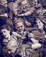 Sons Of Anarchy Drama Serie paint by numbers