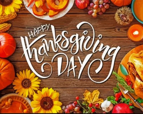 Thanksgiving Illustration paint by numbers 