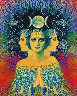 The Three Faces of The Moon Goddess paint by numbers