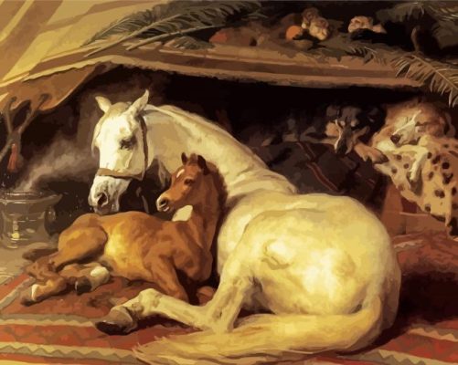 The Arab Tent by edwin landseer paint by numbers