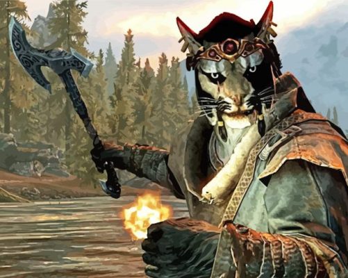 The Elder Scrolls Skyrim paint by numbers