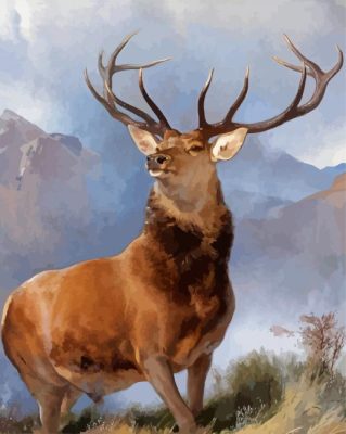 The Monarch of the Glen by edwin landseer paint by numbers
