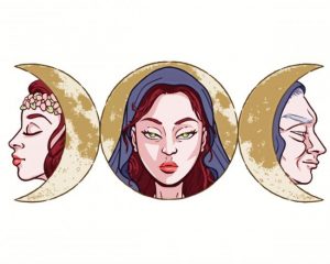 Triple Goddess paint by numbers