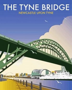 Tyne Bridge Newcastle Poster paint by numbers