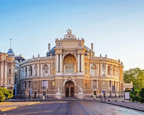 Ukraine Odessa Theatre paint by numbers