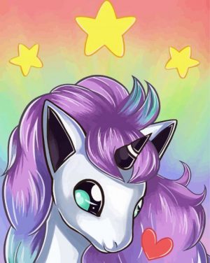 Unicorn Ponyta paint by number