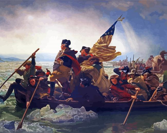 Washington crossing the Delaware paint by numbers