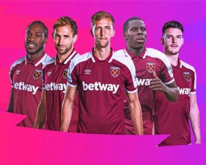 West Ham Players Sport paint by numbers