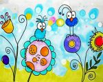 Whimsical Flowers And Birds paint by numbers