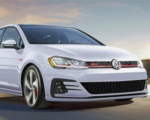 White Golf gti paint by numbers