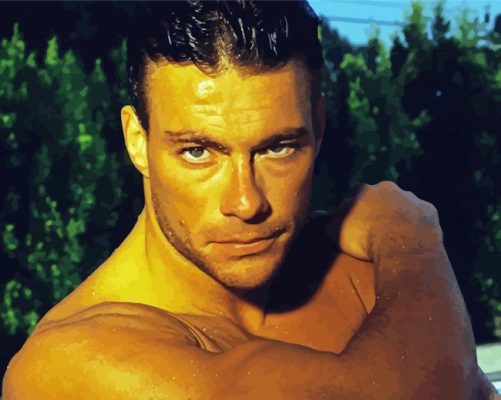 actor Jean Claude Van Damme paint by number