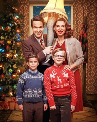 A Christmas Story Movie paint by number
