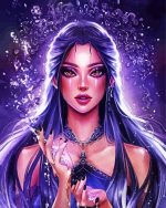 Aesthetic Aquarius Lady paint by number