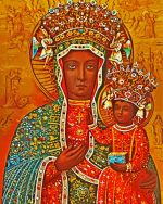 Aesthetic Black Madonna paint by numbers