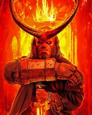 Hellboy Illustration paint by numbers