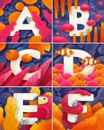 Aesthetic Alphabets paint by number