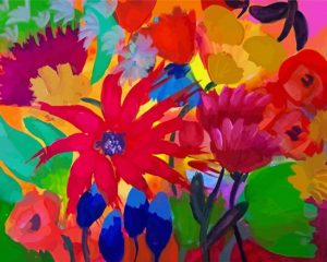 Colorful Flowers paint by numbers