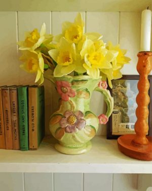 Aesthetic Jug And Wild Daffodils paint by numbers