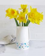 Aesthetic Jug And Wild Yellow Daffodils paint by numbers
