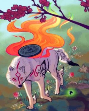 Aesthetic Okami paint by numbers