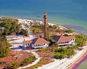 Aesthetic Sanibel Florida paint by numbers