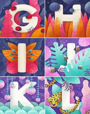 Alphabets Art paint by number