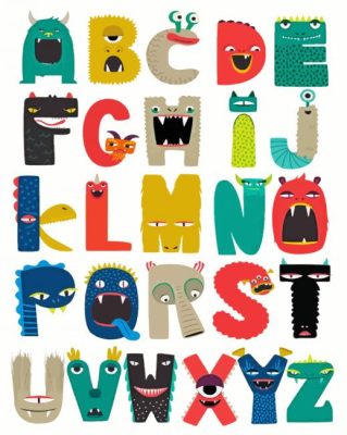 Alphabets paint by number