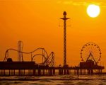 amusement park in Galveston silhouette paint by numbers