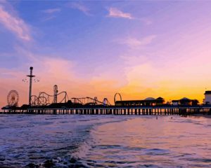amusement park in Galveston texas paint by numbers